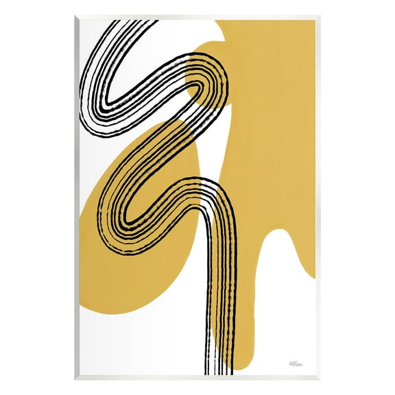 Stupell Industries Contemporary Splatter & Lines Abstract Painting Unframed Art Print Wall Art, 10 x 15