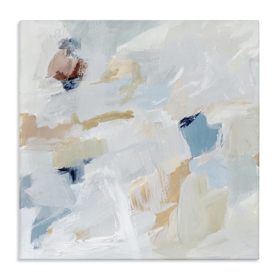 Stupell Industries Contemporary Subtle Abstract with Blue Canvas Art, 17 x 17, by Victoria Barnes
