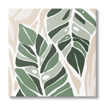 Stupell Industries Contemporary Summer Palm Leaves Botanical & Floral Painting Gallery Wrapped Canvas Print Wall Art