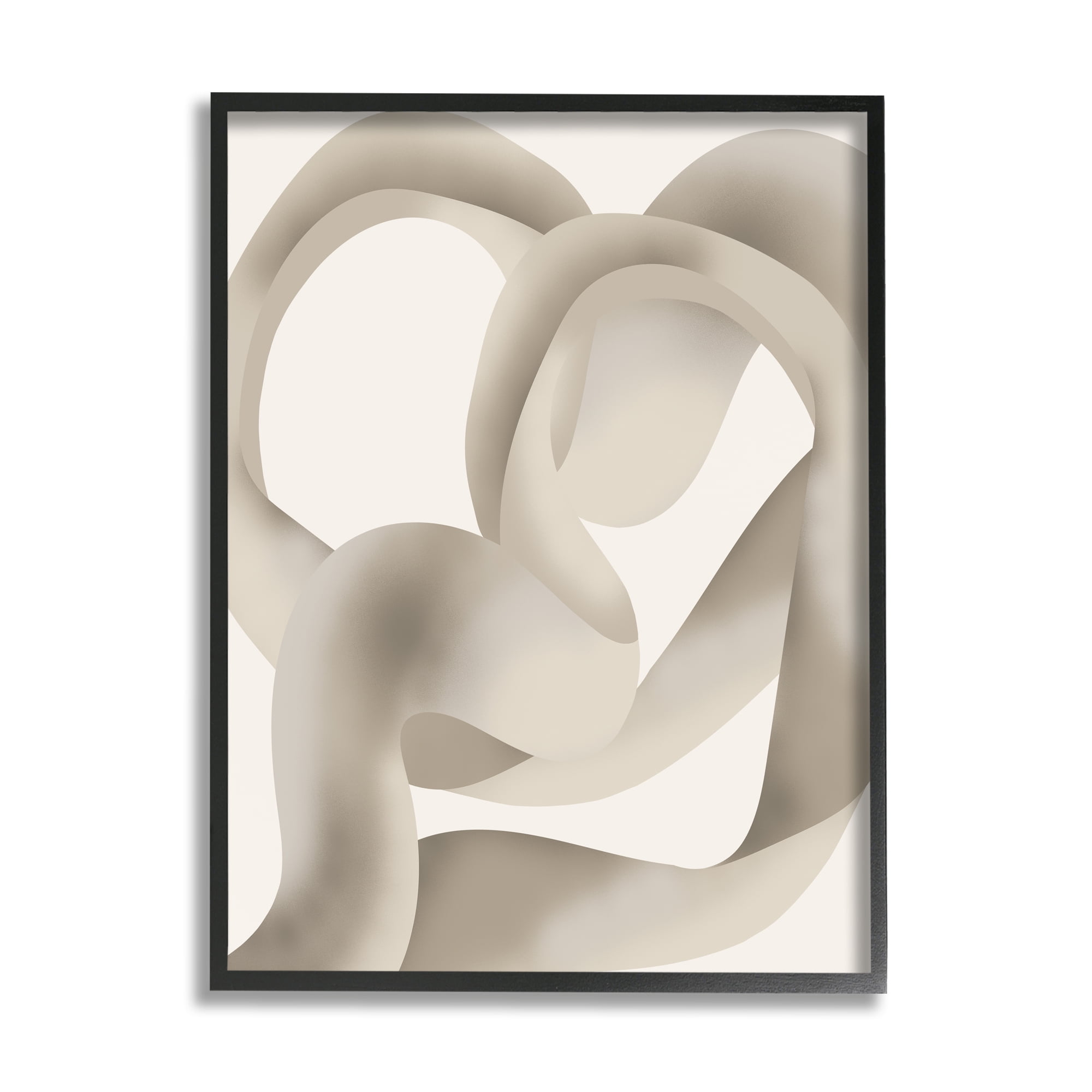 Stupell Industries Contemporary Swirling Abstraction Abstract Painting Black Framed Art Print Wall Art, 16 x 20