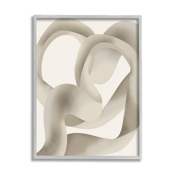 Stupell Industries Contemporary Swirling Abstraction Abstract Painting Gray Framed Art Print Wall Art, 11 x 14