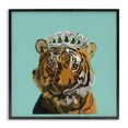 thumbnail image 1 of Stupell Industries Contemporary Tiger Wearing Crown Black Framed Giclee Art, 12 x 12, by Amelia Noyes, 1 of 8