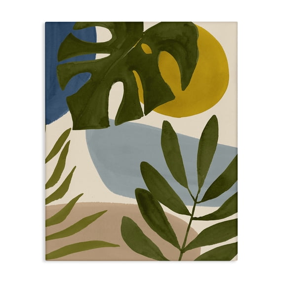 Stupell Industries Contemporary Tropical Mixed Monstera Leaves Canvas Art, 16 x 20, by Victoria Barnes