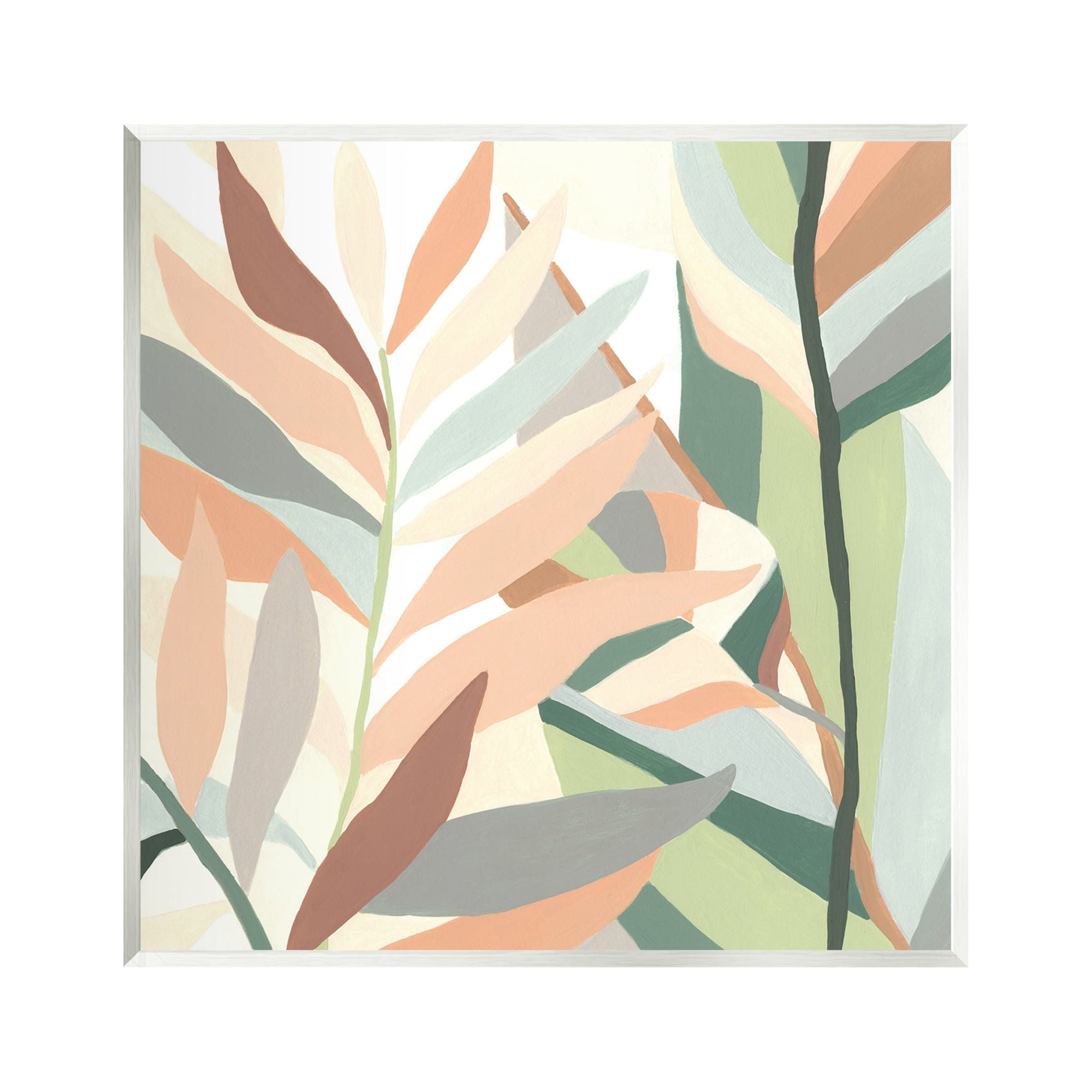 Contemporary Tropical Palm Leaves 12" x 12" MDF Wood Wall Plaque