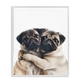 thumbnail image 1 of Stupell Industries Contemporary Two Hugging Pugs White Framed Giclee Art, 16 x 20, by Annalisa Latella, 1 of 8