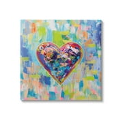 Stupell Industries Contemporary Urban Style Heart Shape Painting Gallery Wrapped Canvas Print Wall Art, Design by Jeanette Vertentes