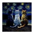 thumbnail image 1 of Stupell Industries Contemporary Van Gogh Style Cats Canvas Art, 30 x 30, by Svetlana Aleynikova, 1 of 8