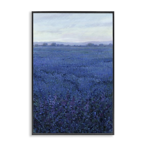 Stupell Industries Contemporary Vast Blue Fields View Black Framed Giclee Art, 12 x 18, by Tim O'Toole