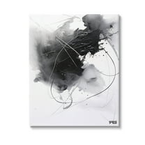 Stupell Industries Contemporary Watercolor Smear Abstract Painting Gallery Wrapped Canvas Art Print Wall Art, 16 x 20