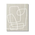thumbnail image 1 of Stupell Industries Contemporary White Line Shapes Minimal Grain Design Canvas Wall Art, 36 x 48, Design by Alpenglow Workshop, 1 of 5