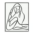 thumbnail image 1 of Stupell Industries Continuous Line Doodle Abstract Painting Black Framed Art Print Wall Art, 24 x 30, 1 of 10