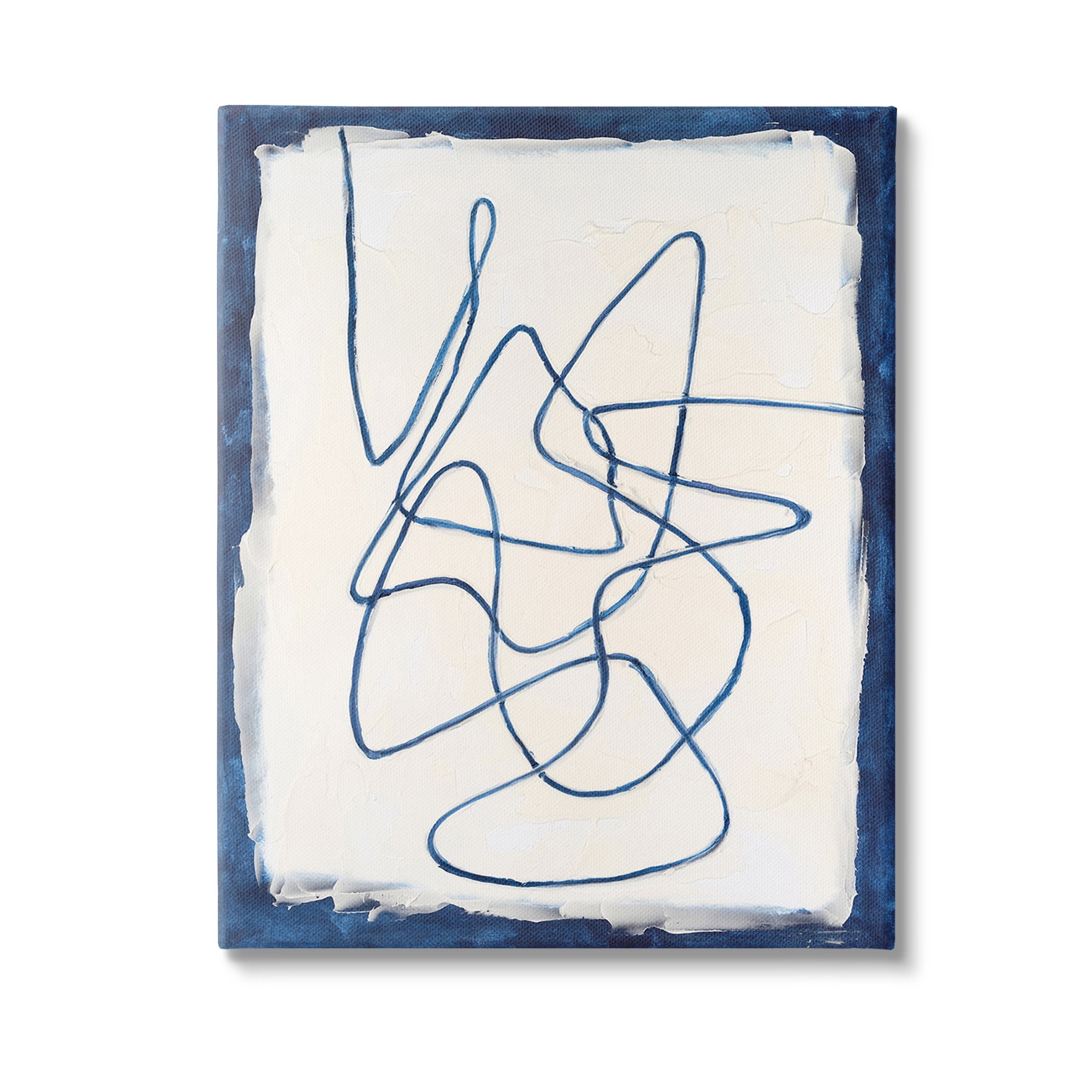 Stupell Industries Continuous Line Doodle Abstract Painting Gallery Wrapped Canvas Art Print Wall Art, 36 x 48