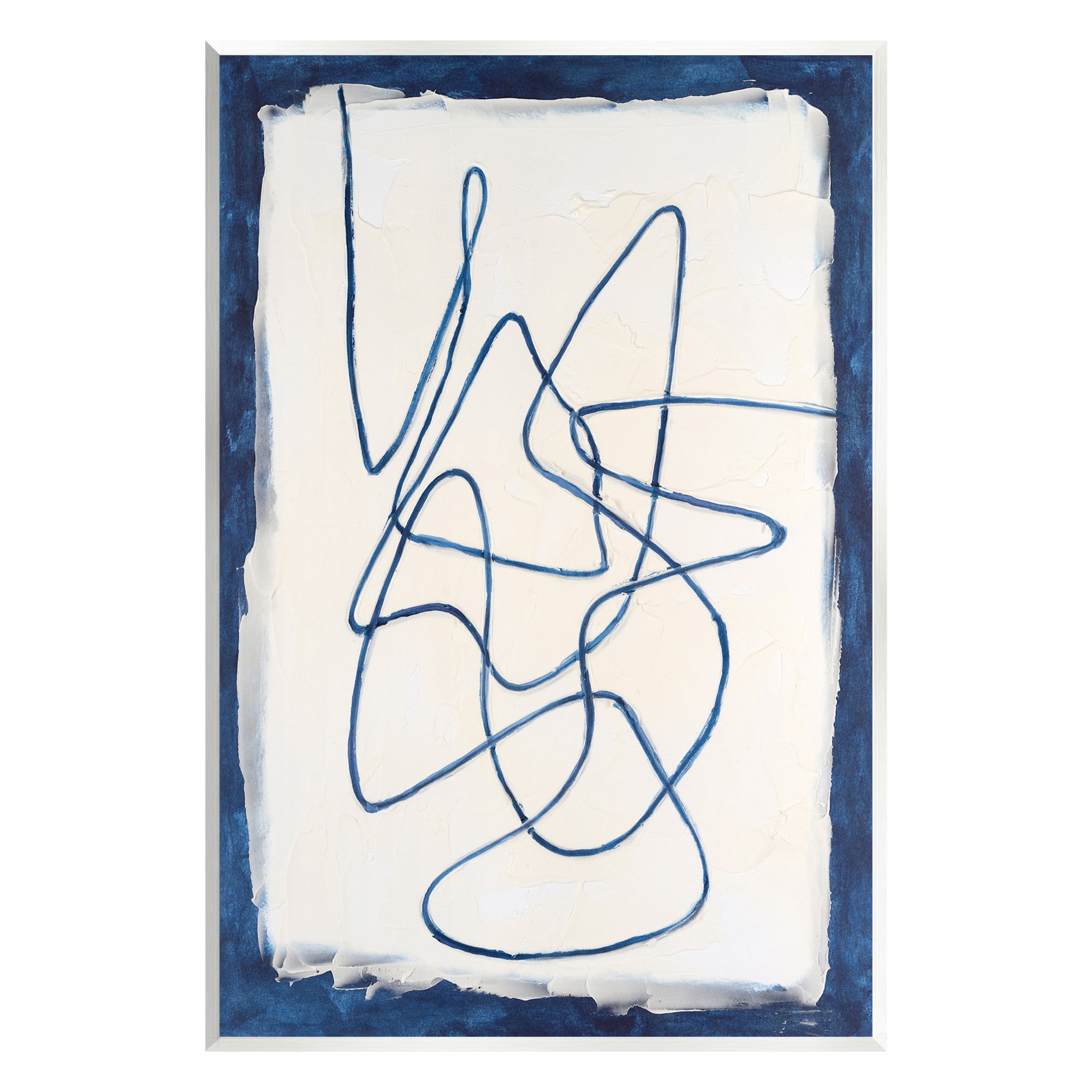 Stupell Industries Continuous Line Doodle Abstract Painting Unframed Art Print Wall Art, 10 x 15