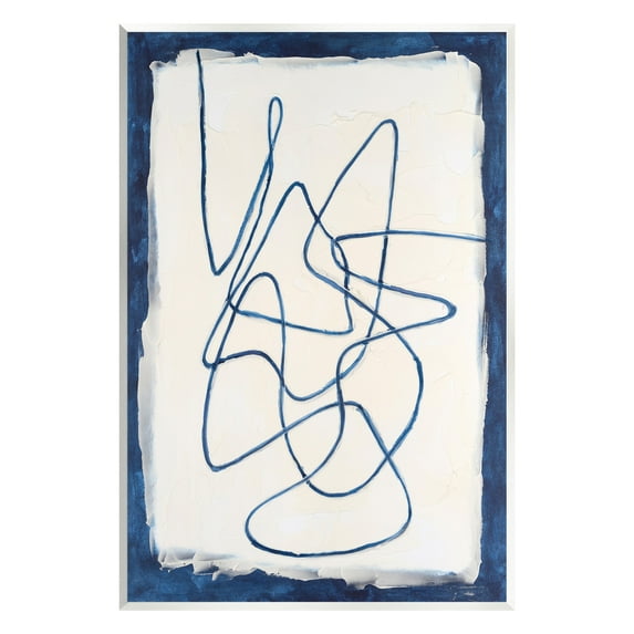 Stupell Industries Continuous Line Doodle Abstract Painting Unframed Art Print Wall Art, 10 x 15