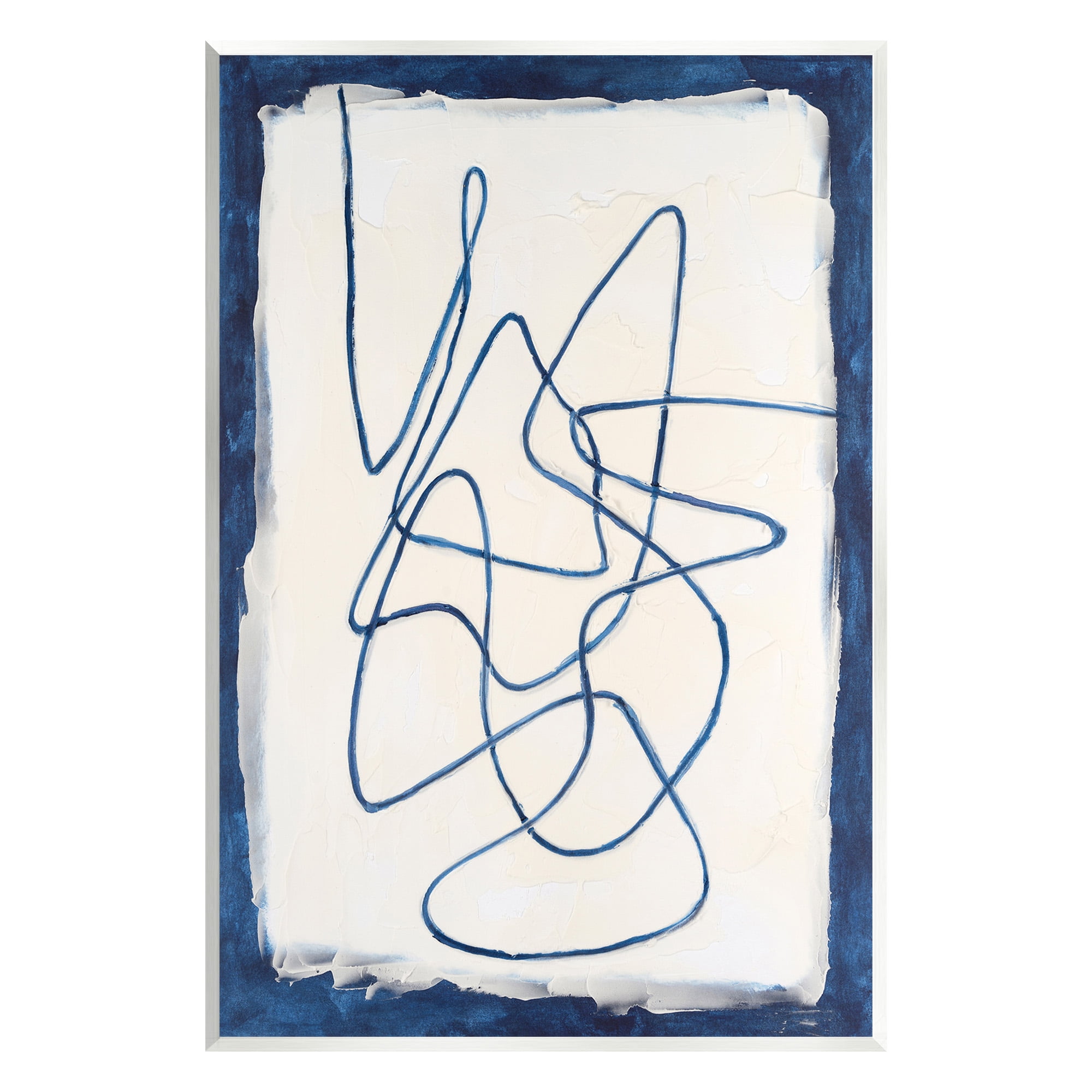 Stupell Industries Continuous Line Doodle Abstract Painting Unframed Art Print Wall Art, 13 x 19