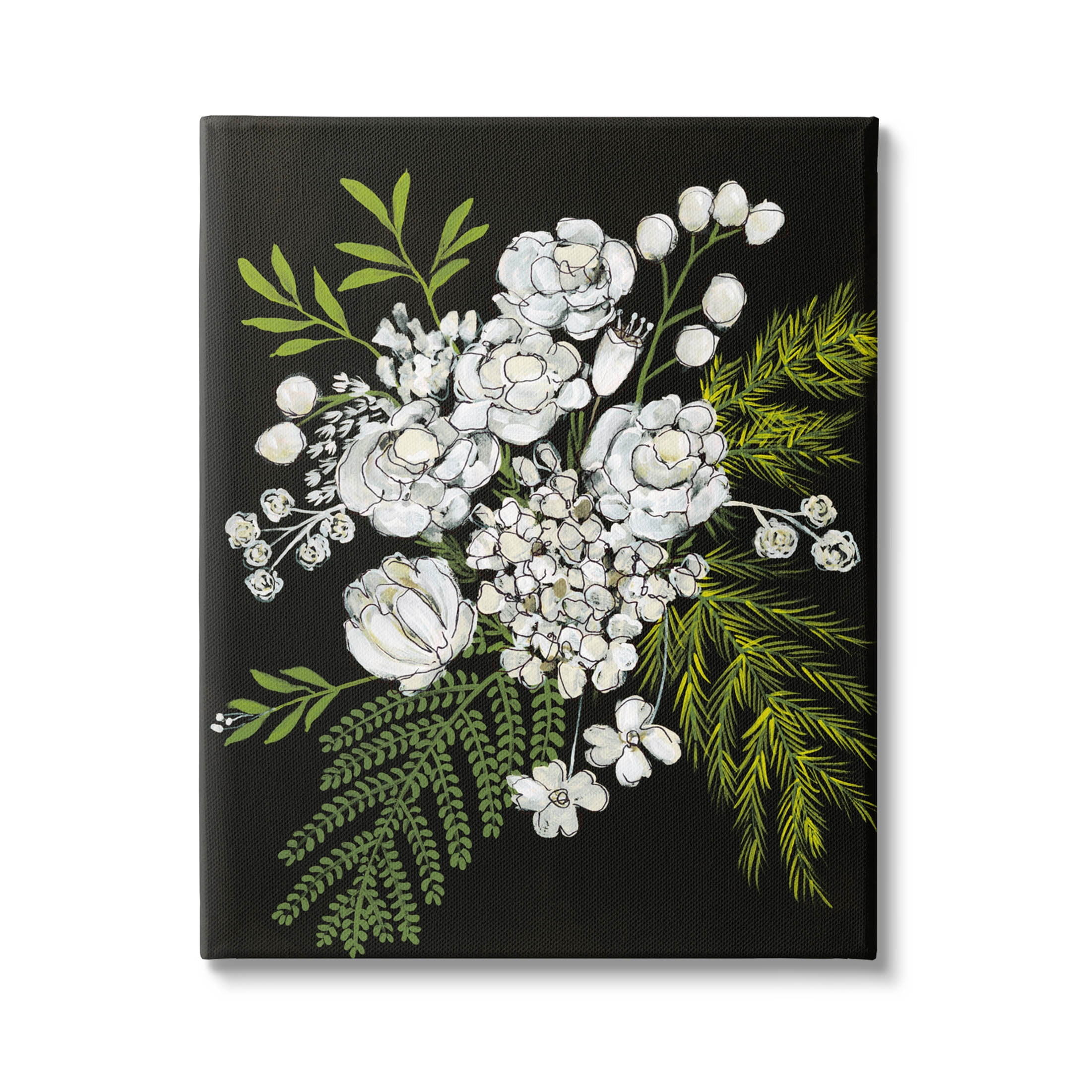 Stupell Industries Contrasting Flower Blossoms Arrangement Graphic Art Gallery Wrapped Canvas Print Wall Art, Design by Regina Moore