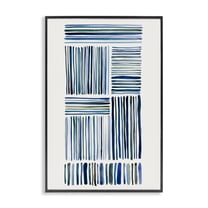 Stupell Industries Contrasting Linear Lines Abstract Painting Black Framed Art Print Wall Art, 12 x 18