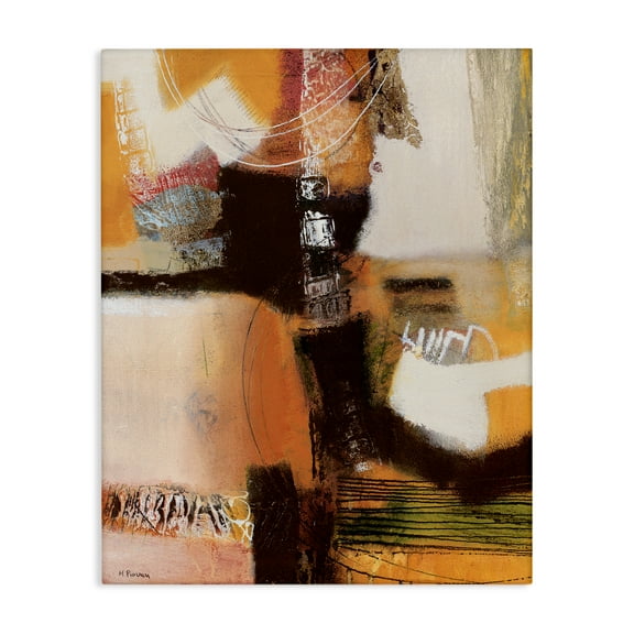 Stupell Industries Contrasting Neutrals Abstract Canvas Wall Art design by Maurizio Piovan, 20 x 16