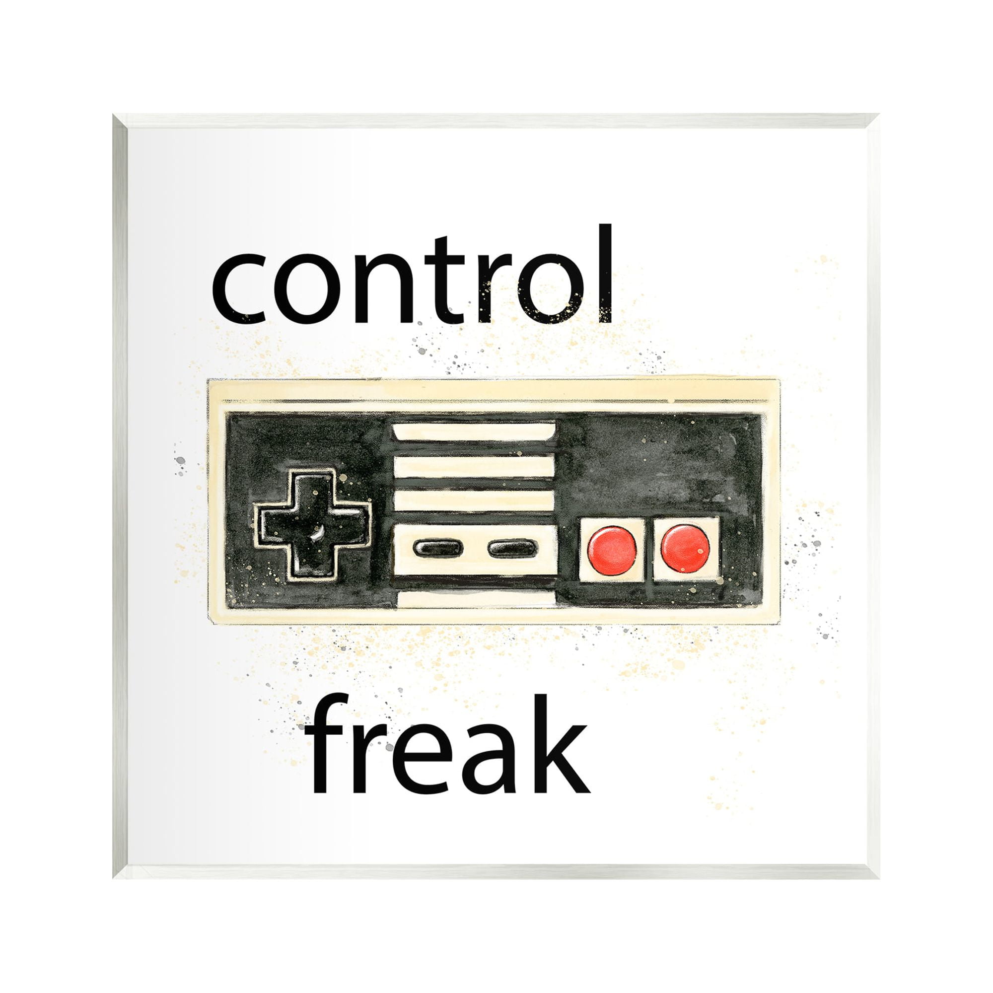 Stupell Industries Control Freak Vintage Gamer Art for Kids Painting Unframed Art Print Wall Art