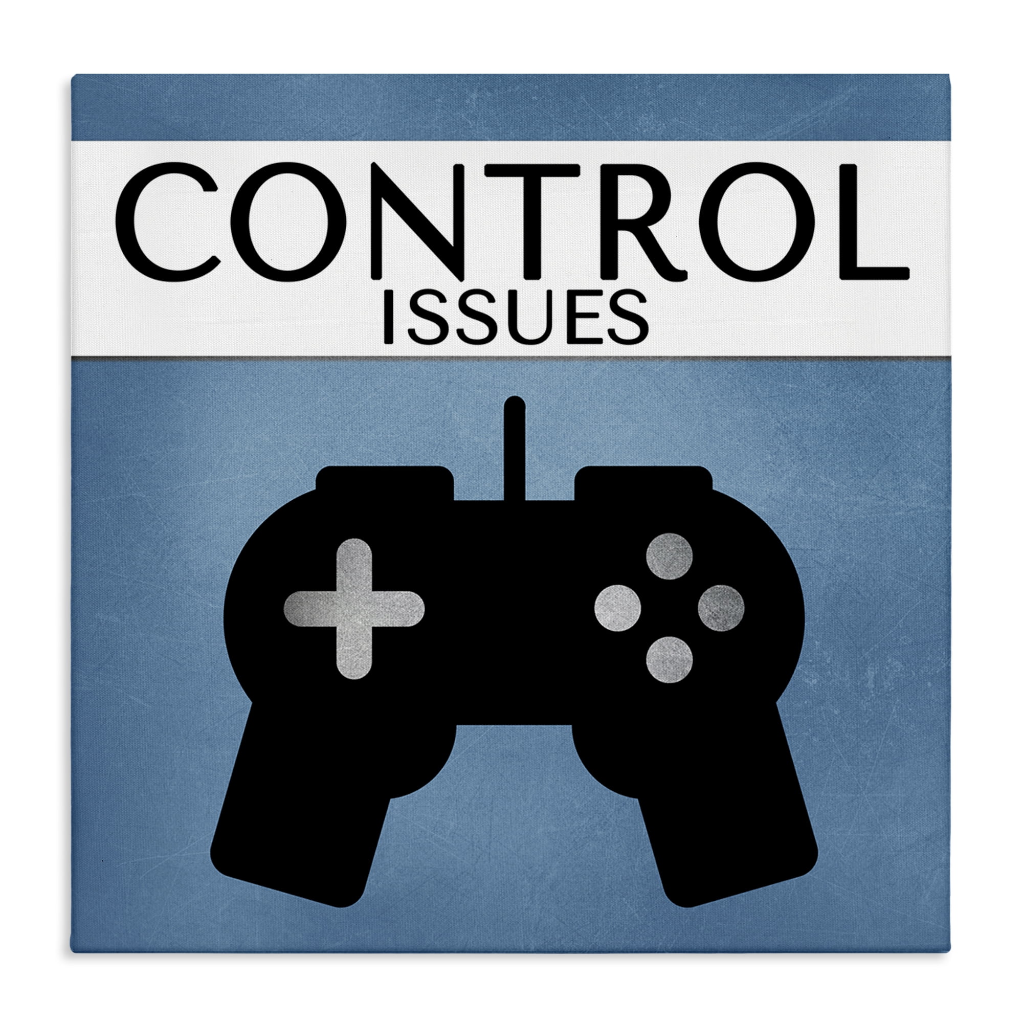 Stupell Industries Control Issues Gamer Entertainment Painting Wrapped Canvas Art Print Wall Art, 17 x 17