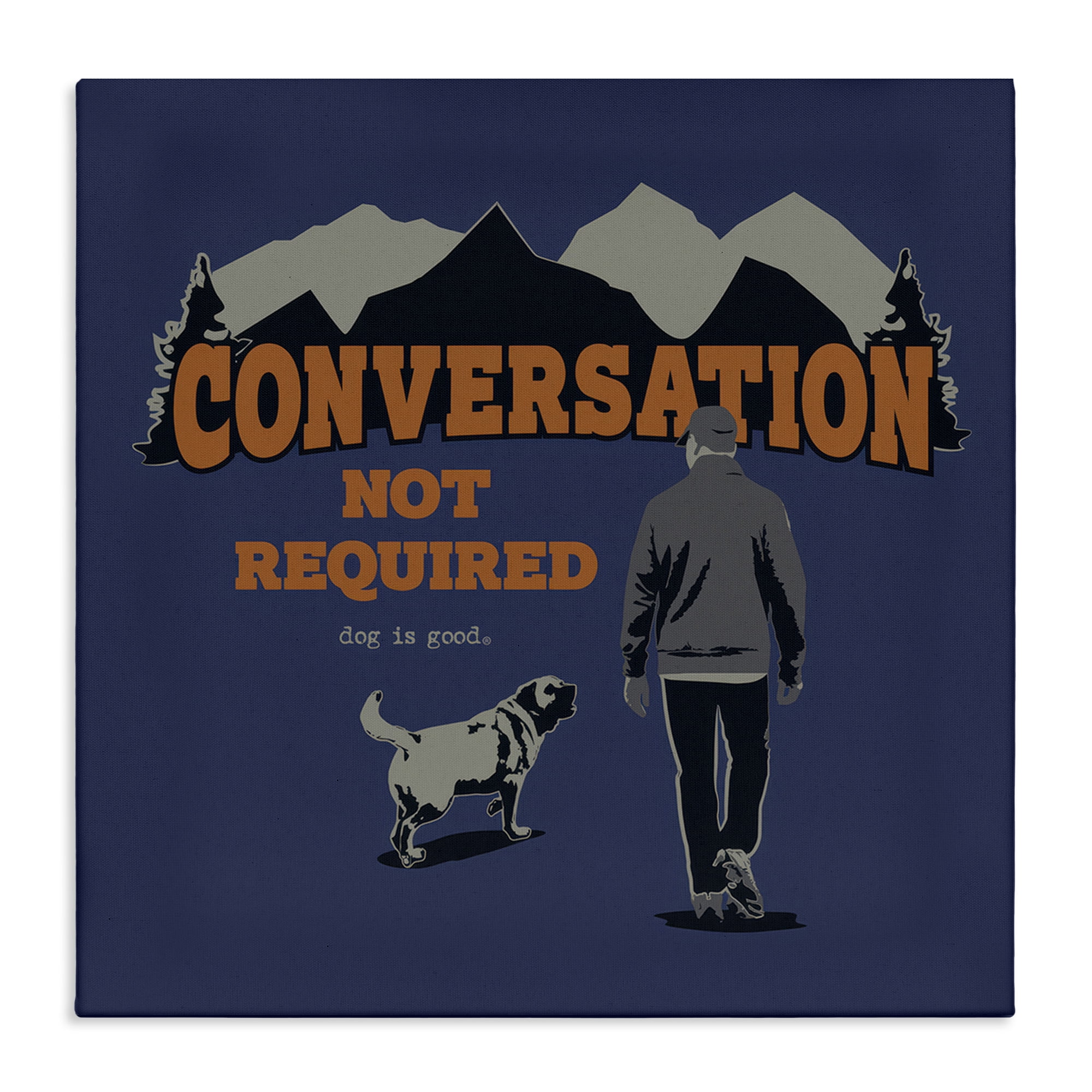 Stupell Industries Conversation Not Required Animals Painting Wrapped Canvas Art Print Wall Art, 17 x 17