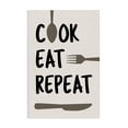 thumbnail image 1 of Stupell Industries Modern Cook Eat Repeat with Utensils Canvas Art, 16 x 24, by Martina Pavlova, 1 of 8