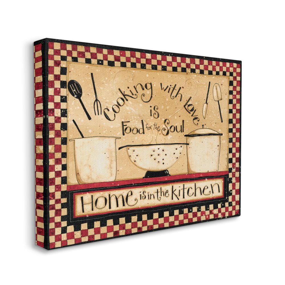Stupell Industries Cooking With Love Traditional Family Kitchen Phrase Designed by Dan DiPaolo