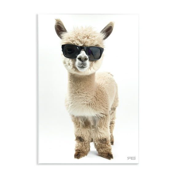 Stupell Industries Cool Alpaca & Glasses Animals & Insects Painting Unframed Art Print Wall Art, 10 x 15