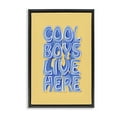 thumbnail image 1 of Stupell Industries Cool Boys Live Here Text & Numbers Painting Black Floater Framed Canvas Art Print Wall Art, 17 x 25, 1 of 2