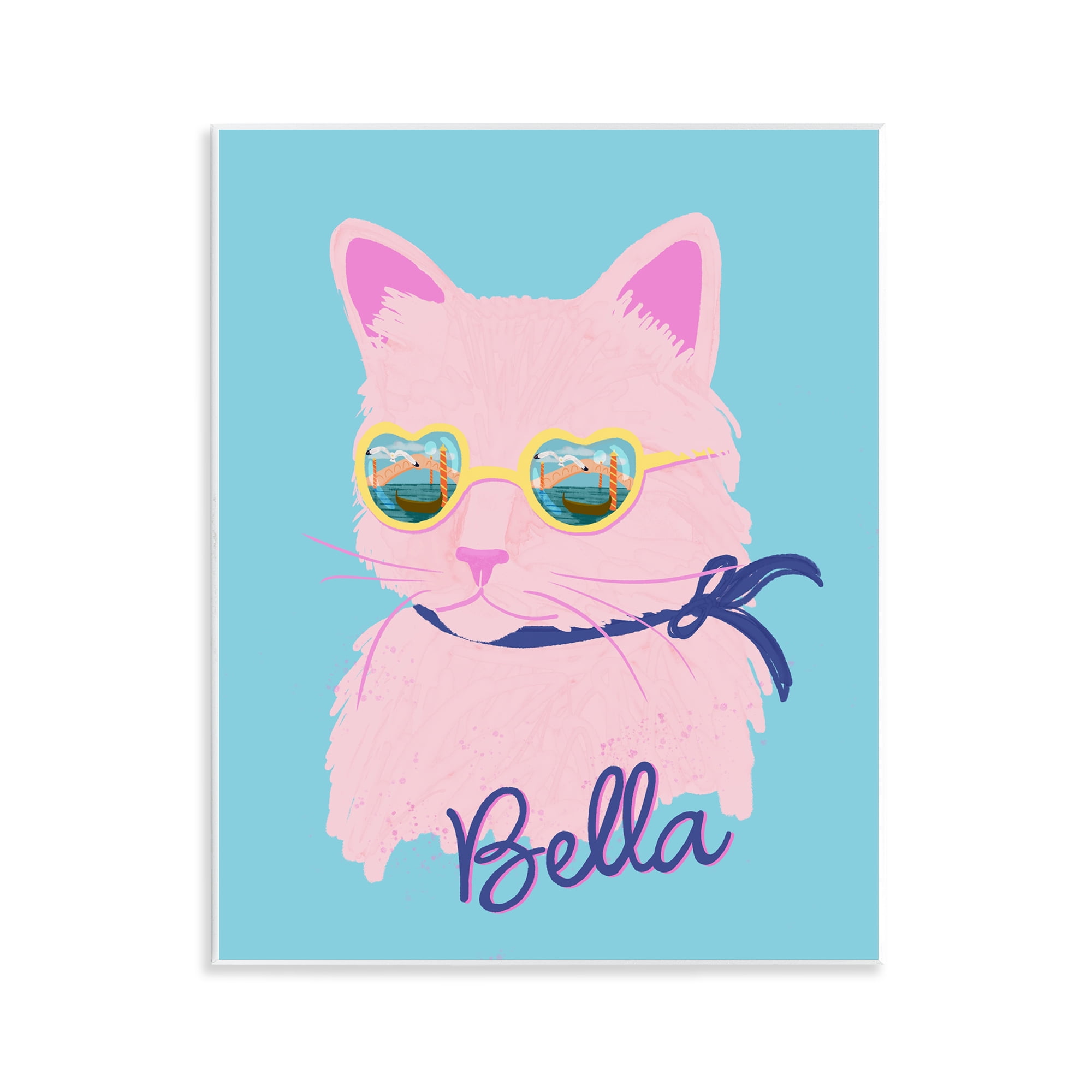 Stupell Industries Cool Cat Bella Wall Plaque Art, design by Steffanie Pisula