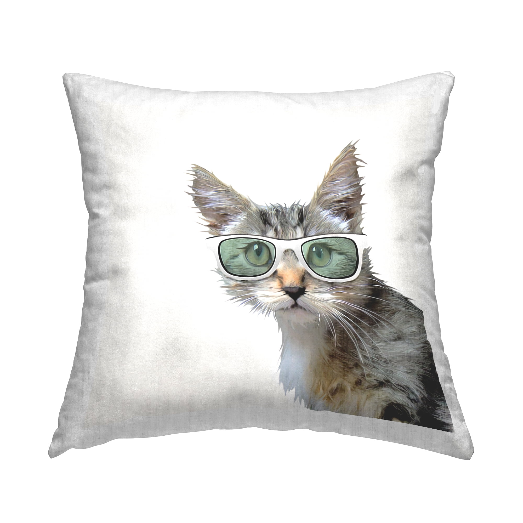Stupell Industries Cool Cat Sunglasses Animal Printed Throw Pillow