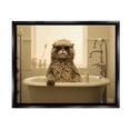thumbnail image 1 of Stupell Industries Cool Cat in Bathtub Animals & Insects Painting Black Floater Framed Canvas Art Print Wall Art, 31 x 25, 1 of 10