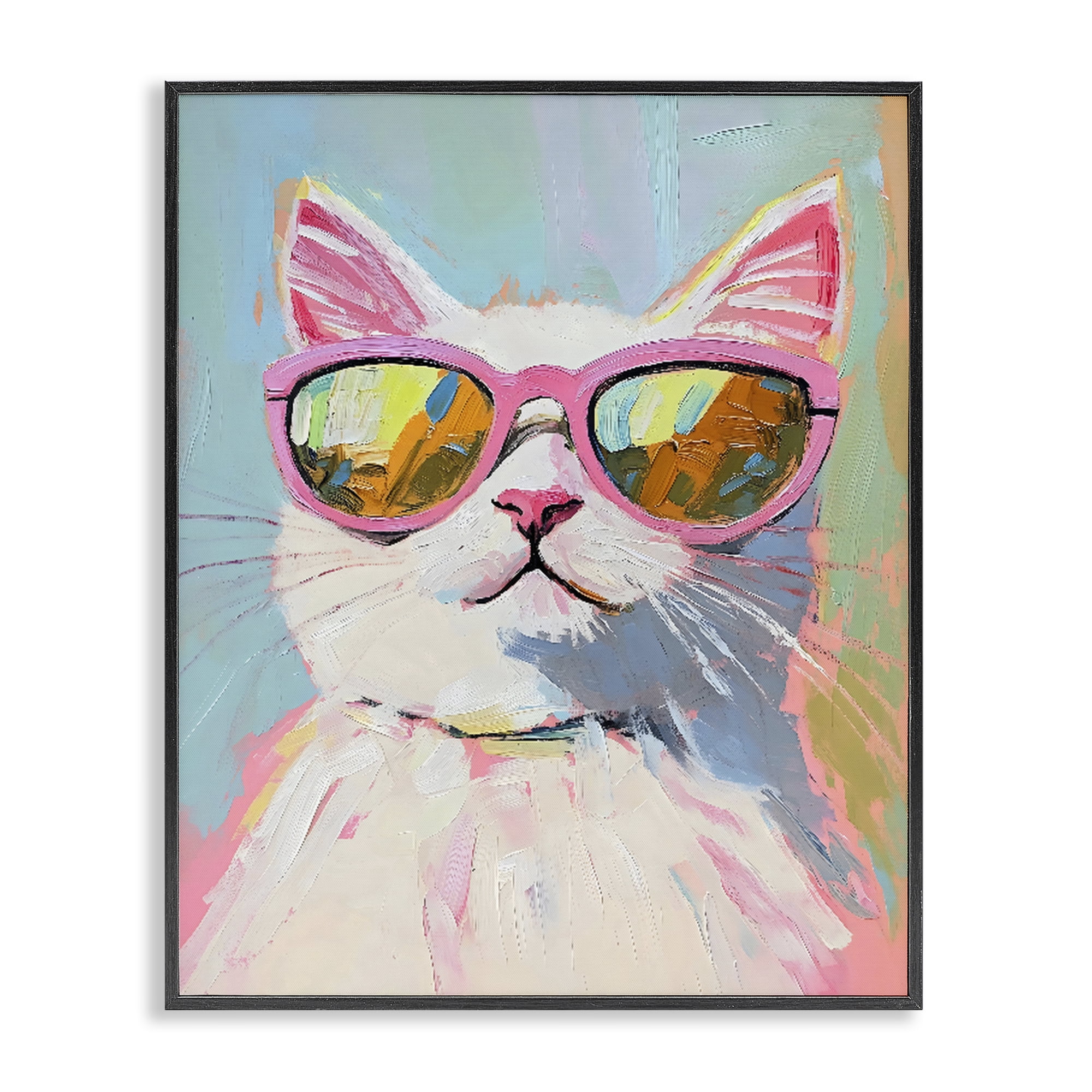 Stupell Industries Cool Cat in Sunglasses Black Framed Giclee Art, design by The Prints Vibe