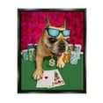 thumbnail image 1 of Stupell Industries Cool French Bulldog Gambling Casino Poker Chips Graphic Art Jet Black Floating Framed Canvas Print Wall Art, Design by Michael Quackenbush, 1 of 5