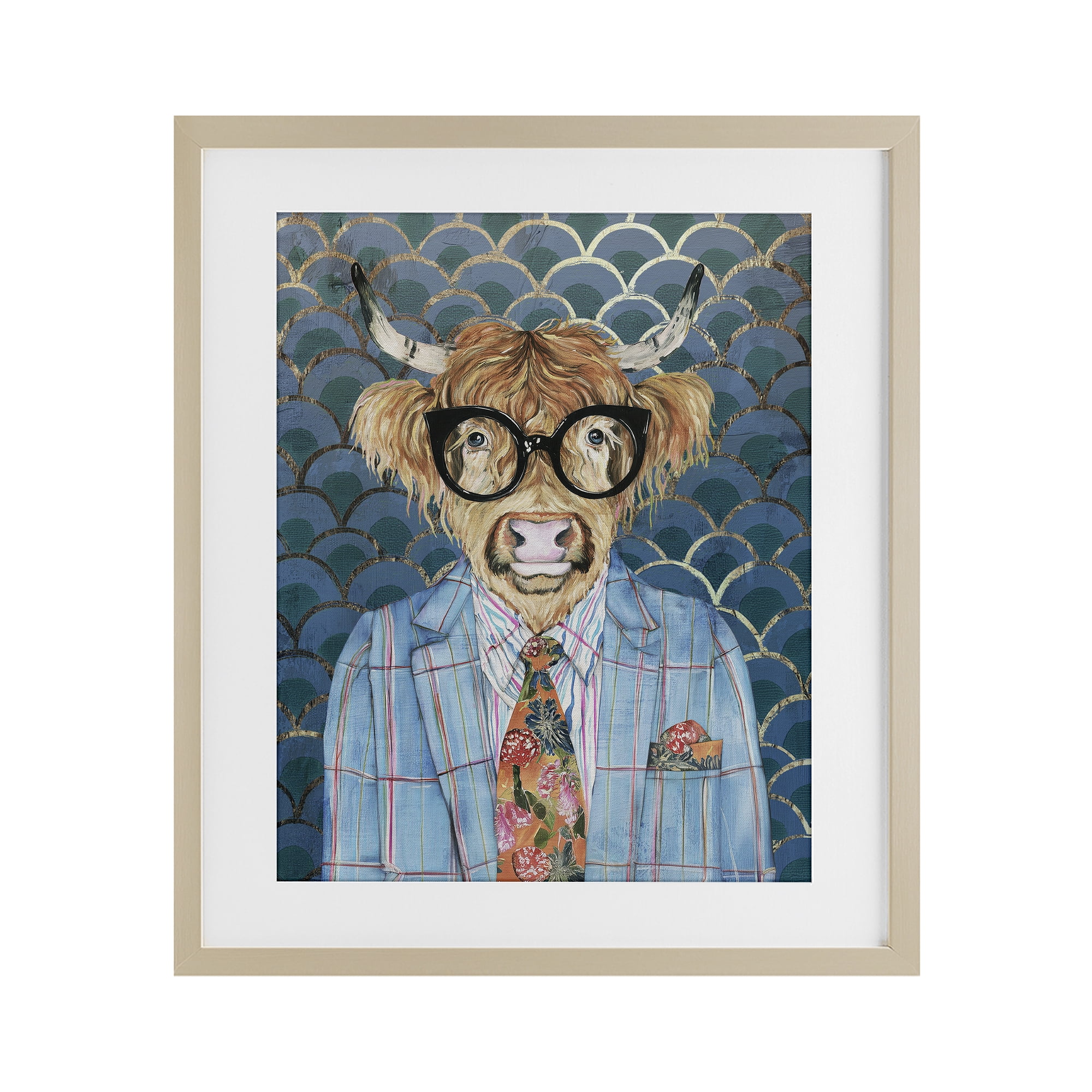 Stupell Industries Cool Highlander Portrait Birch Framed Print Under Glass, design by Svetlana Aleynikova