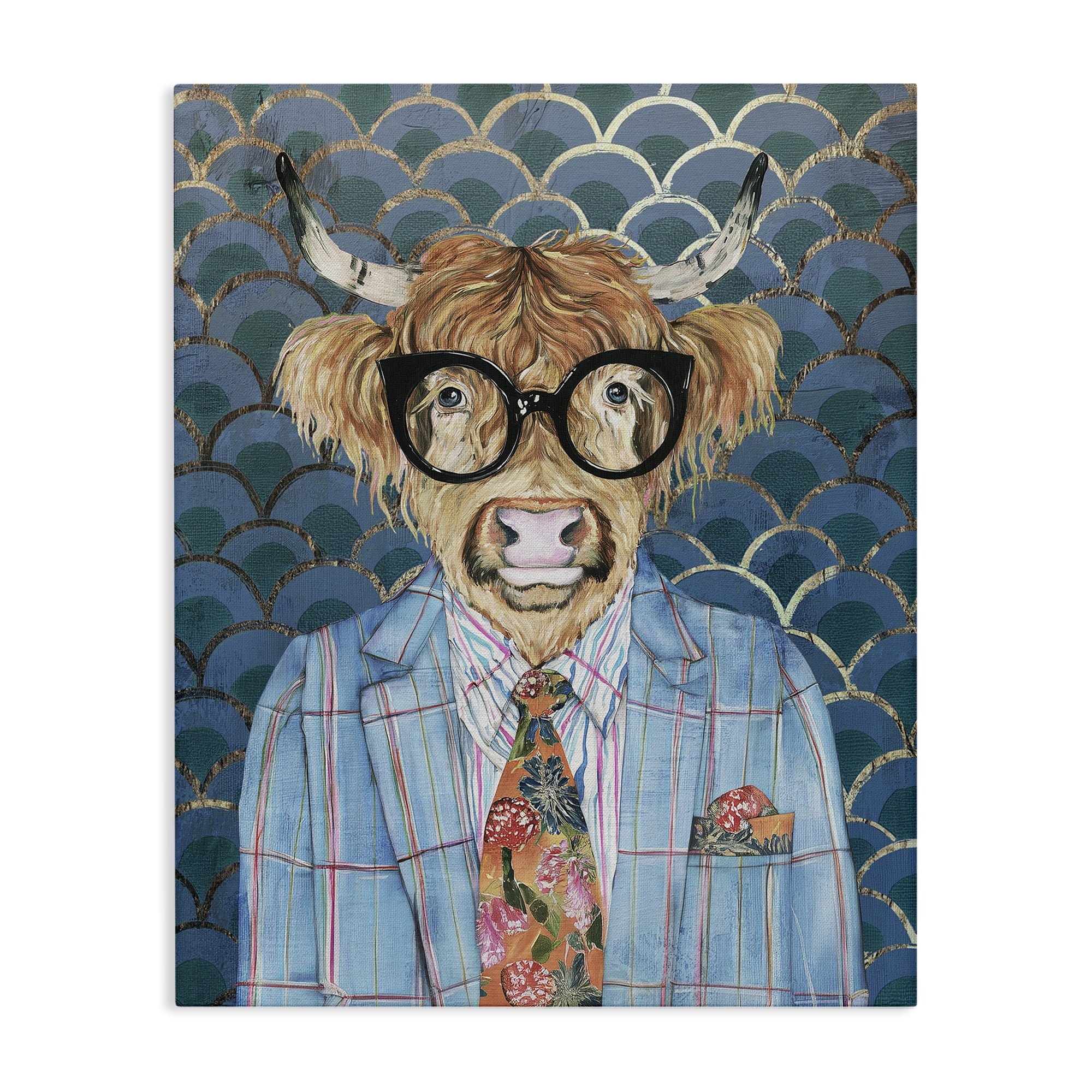 Stupell Industries Cool Highlander Portrait Canvas Wall Art, design by Svetlana Aleynikova