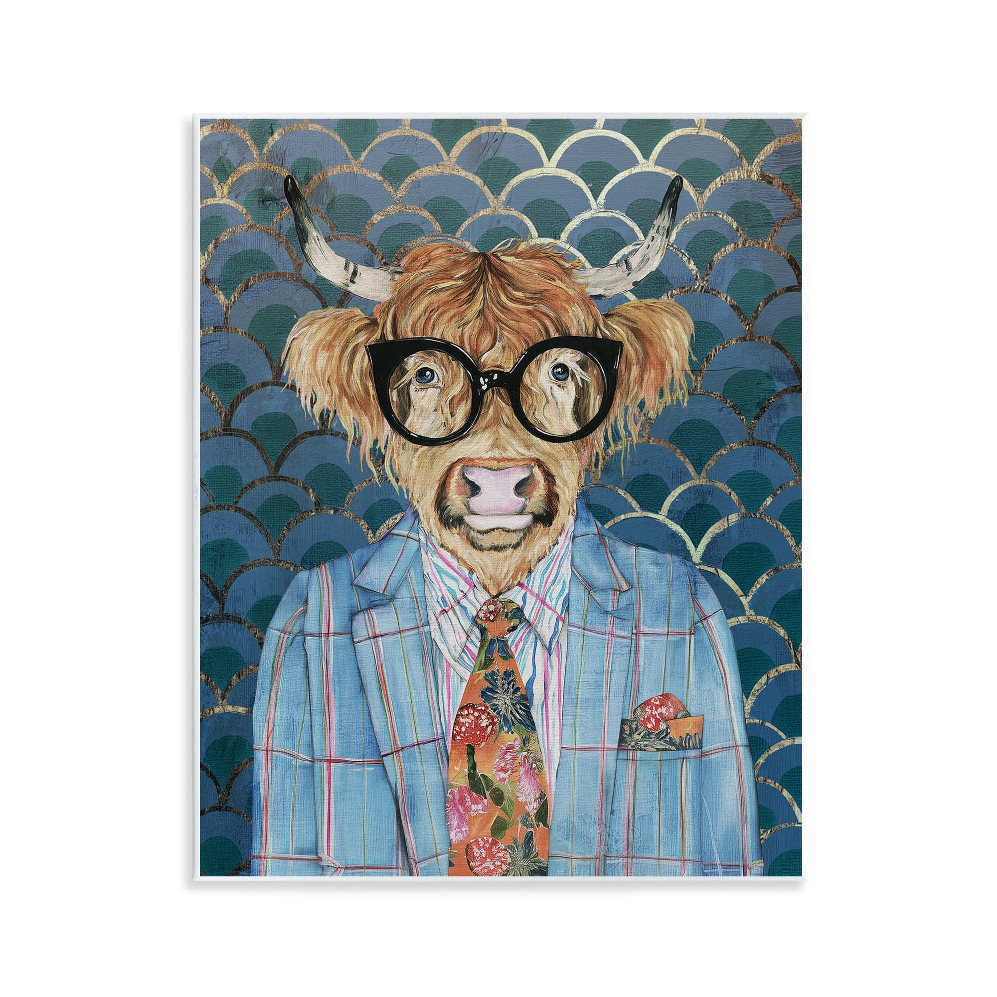 Stupell Industries Cool Highlander Portrait Wall Plaque Art, design by Svetlana Aleynikova