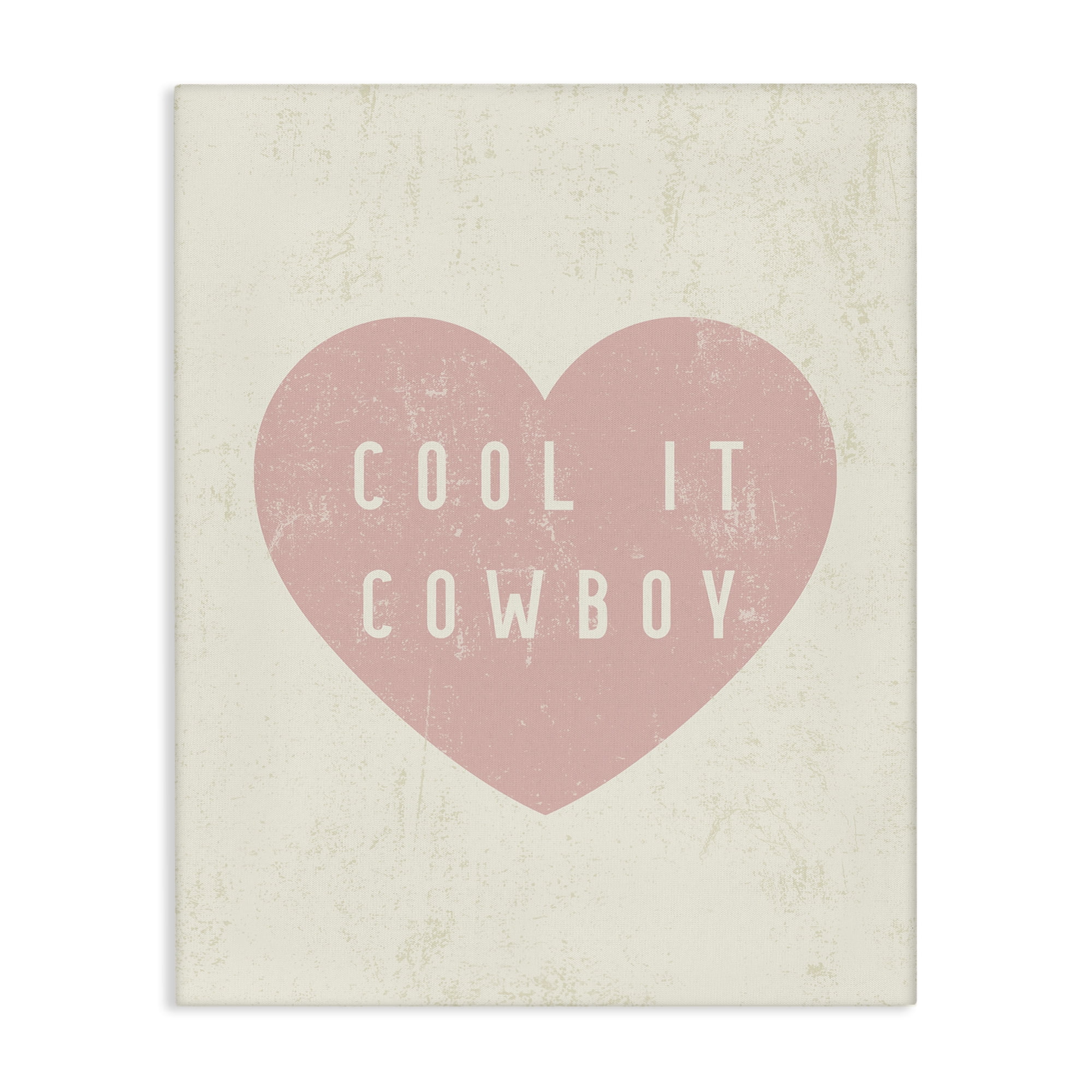 Stupell Industries Cool It Cowboy Heart Text & Numbers Painting Wrapped Canvas Art Print Wall Art, 30 x 40