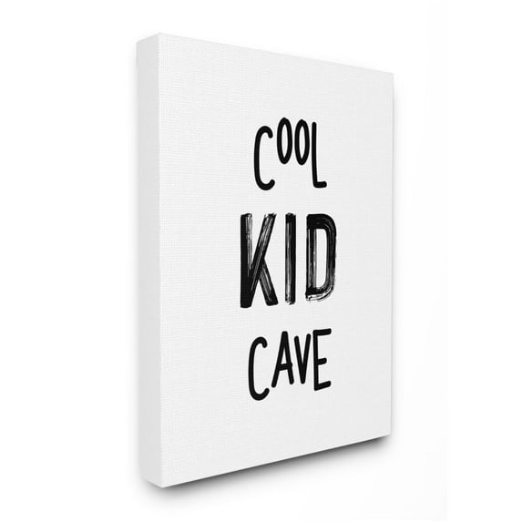 Stupell Industries Cool Kid Cave Minimal Design Black and White Designed by Seven Trees Design