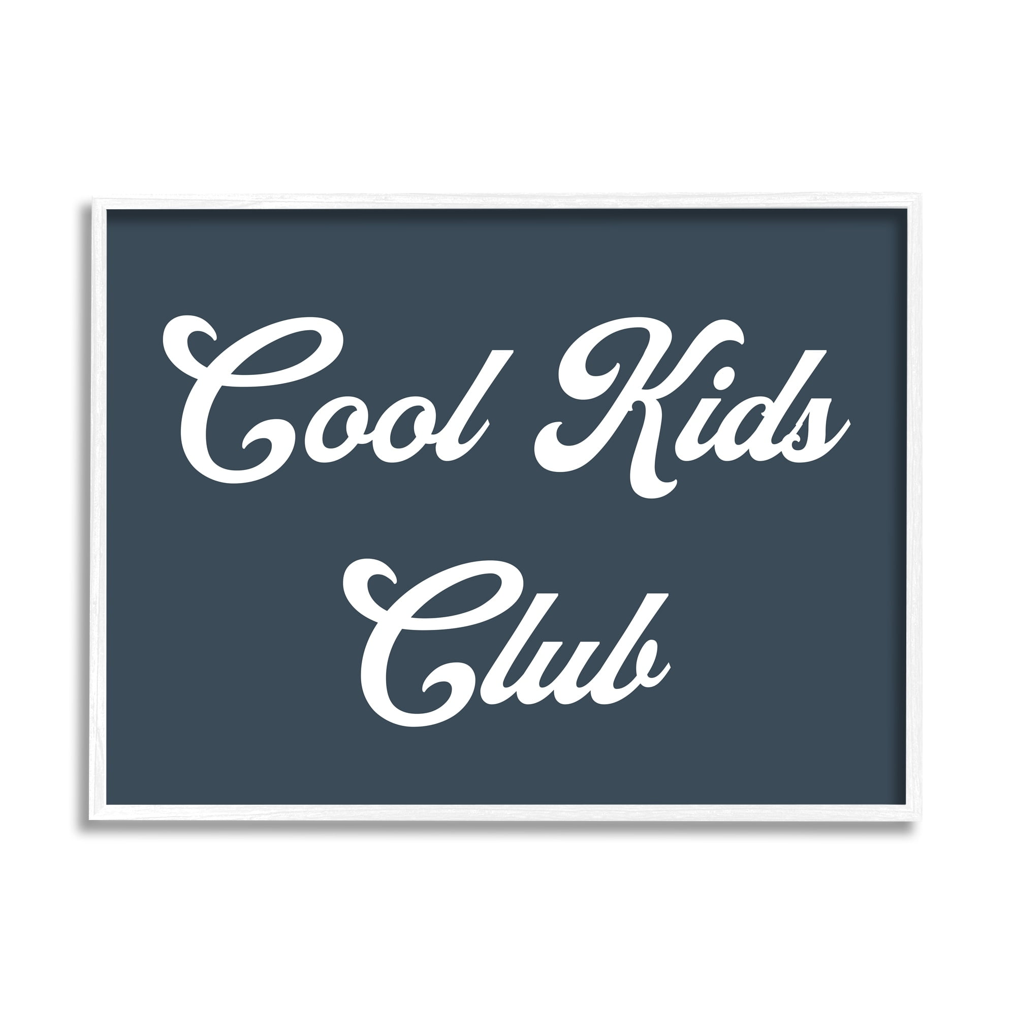 Stupell Industries Cool Kids Club Phrase Retro Typography Blue White, 14 x 11, Design by Daphne Polselli