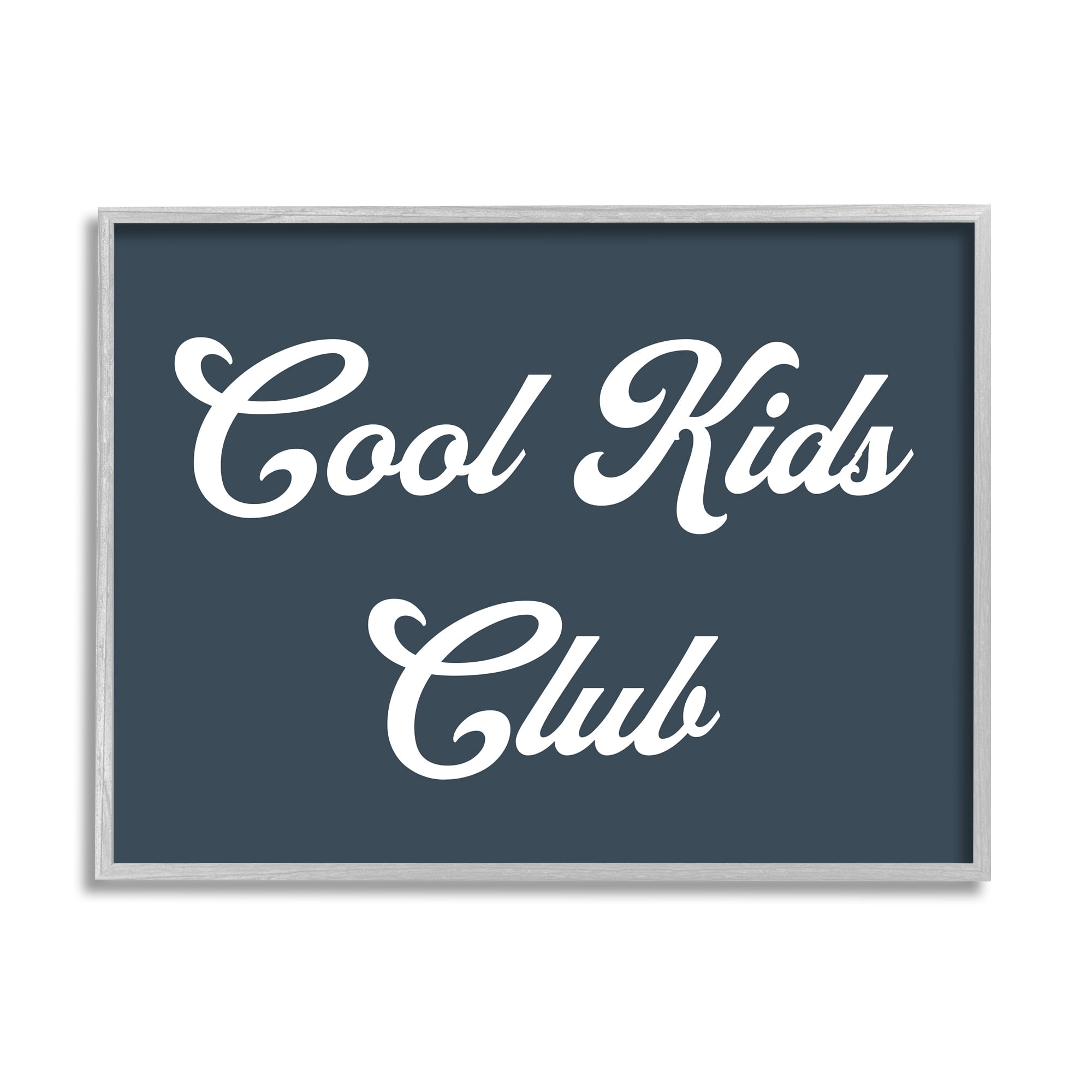 Stupell Industries Cool Kids Club Phrase Retro Typography Blue White, 30 x 24, Design by Daphne Polselli