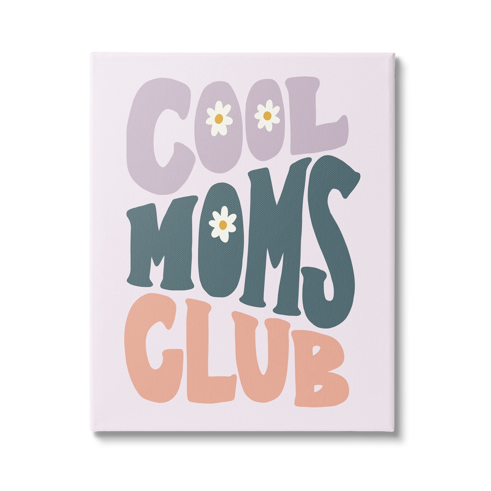 Stupell Industries Cool Moms Club Floral Phrase Holiday Painting Gallery Wrapped Canvas Print Wall Art