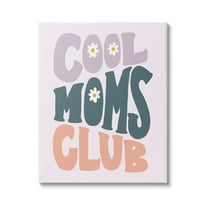 Stupell Industries Cool Moms Club Floral Phrase Holiday Painting Gallery Wrapped Canvas Print Wall Art