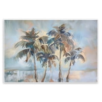 Stupell Industries Cool Palm Trees Sunrise Landscape & Nature Painting Unframed Art Print Wall Art, 15 x 10