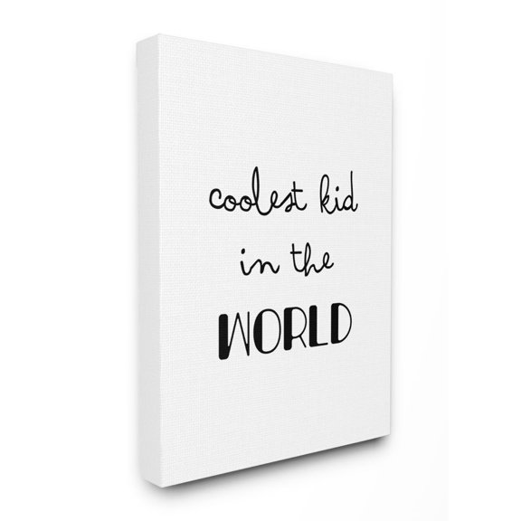 Stupell Industries Coolest Kid In the World Phrase Cursive Script Canvas Wall Art Design by Seven Trees Design, 30" x 40"