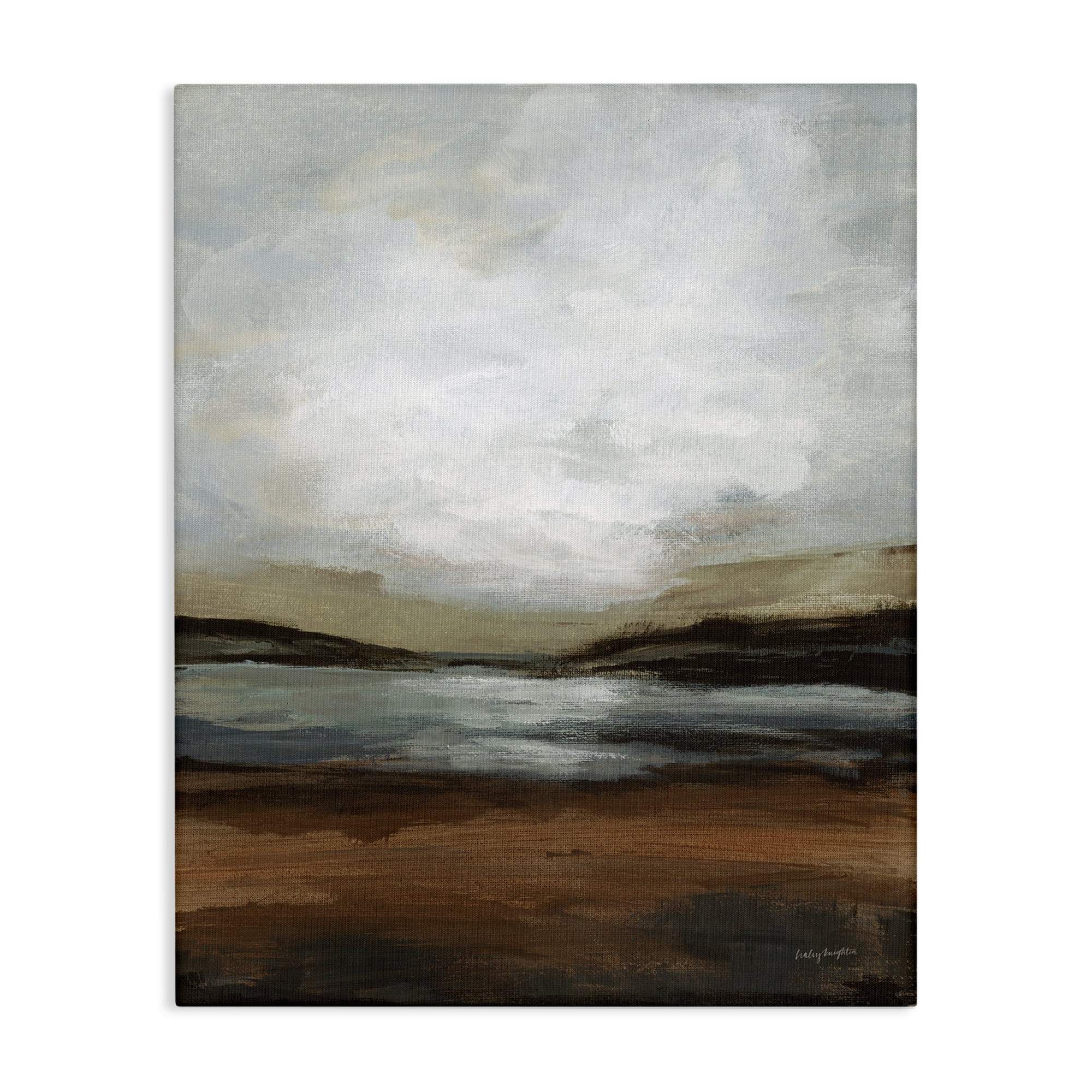 Stupell Industries Copper Creek Landscape Abstract Painting Wrapped Canvas Art Print Wall Art, 30 x 40