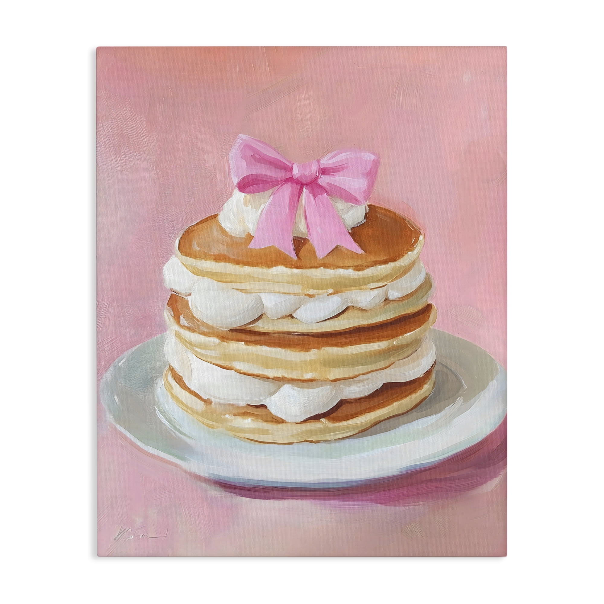 Stupell Industries Coquette Pancakes with Whipped Cream Canvas Wall Art, design by The Prints Vibe