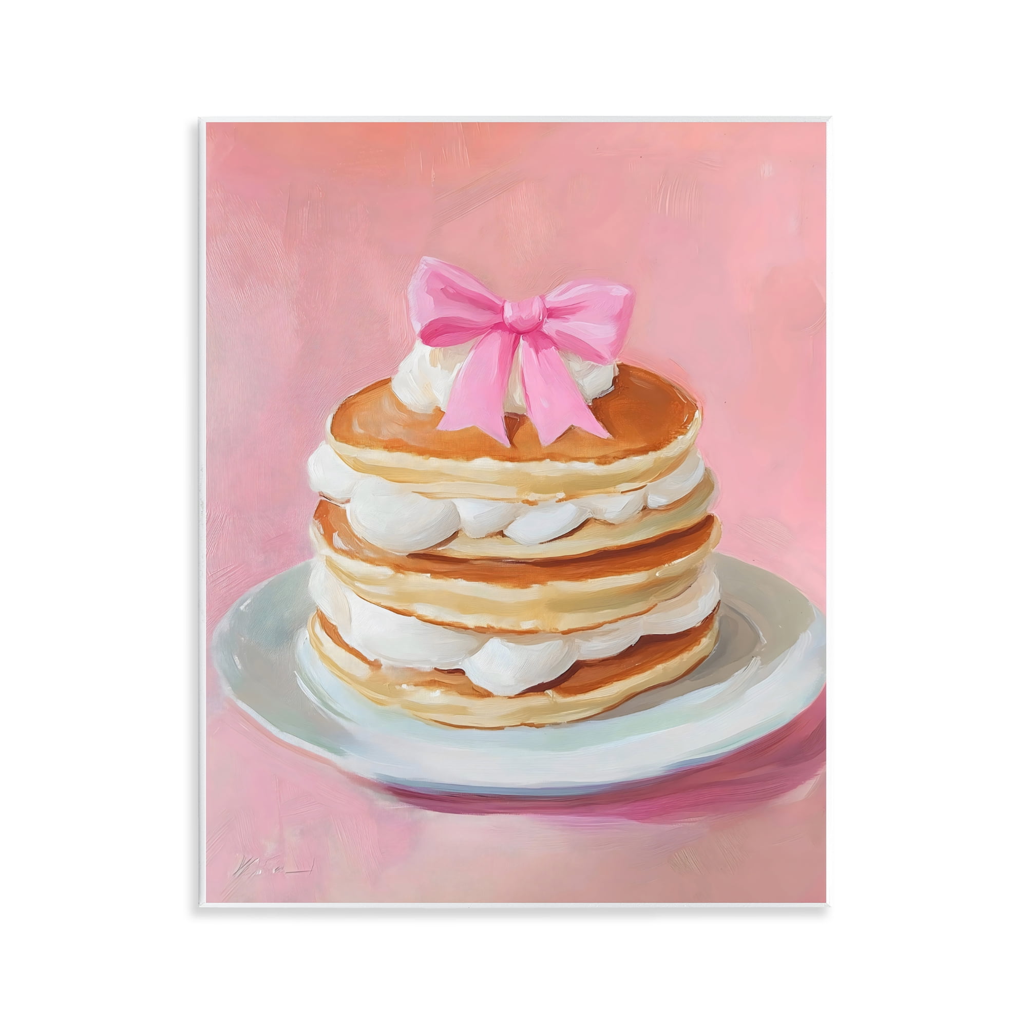 Stupell Industries Coquette Pancakes with Whipped Cream Wall Plaque Art, design by The Prints Vibe