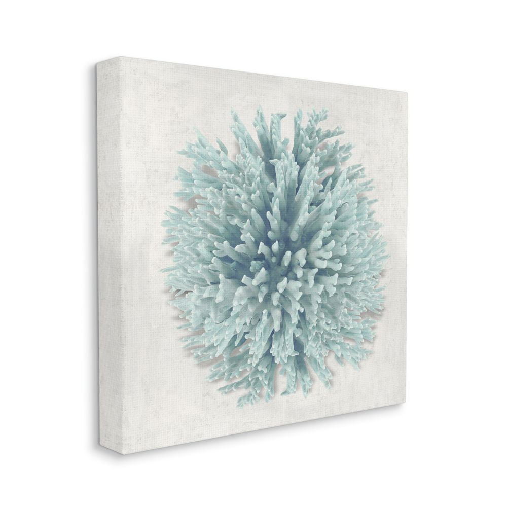 Stupell Industries Coral Ball Blue Sea Beach Design Canvas Wall Art by Caroline Kelly