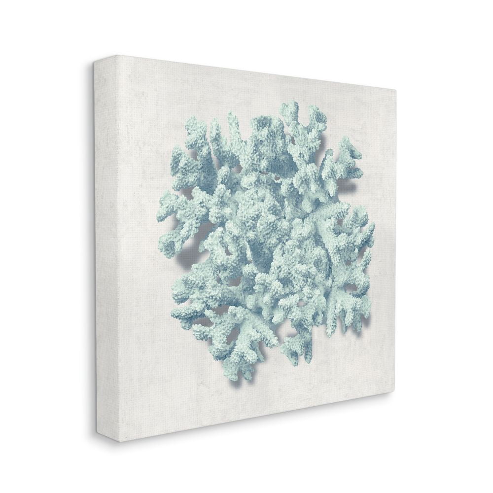 Stupell Industries Coral Blue Sea Beach Design Canvas Wall Art by Caroline Kelly